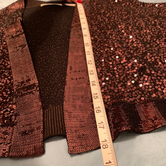 Neiman Marcus 100% Cashmere All Over Sequin Shrug - Picture 7 of 8